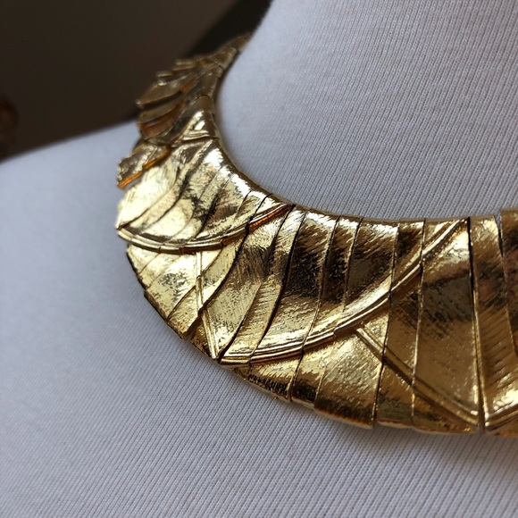Vintage Les Bernard Gold Runway Choker - Picture 7 of 8